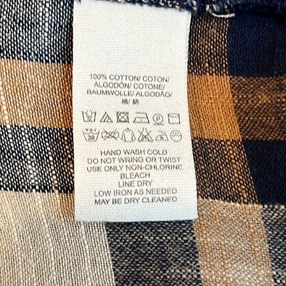 Free People plaid ruffled back boho blouse - Picture 5 of 7